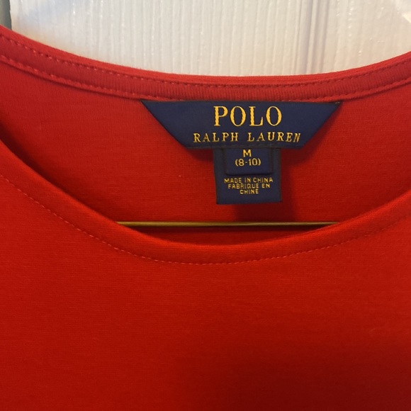 GIRLS POLO BY RALPH LAUREN RED FORMAL DRESS - Picture 2 of 5